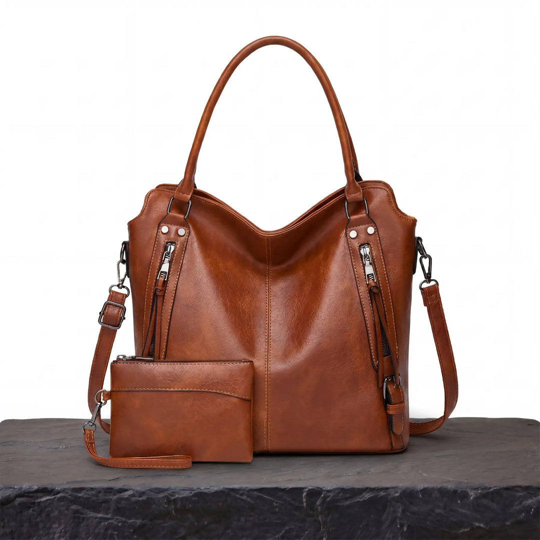 Bolsa Cognac Clásico Arion + Cartera de bolsillo GRATIS