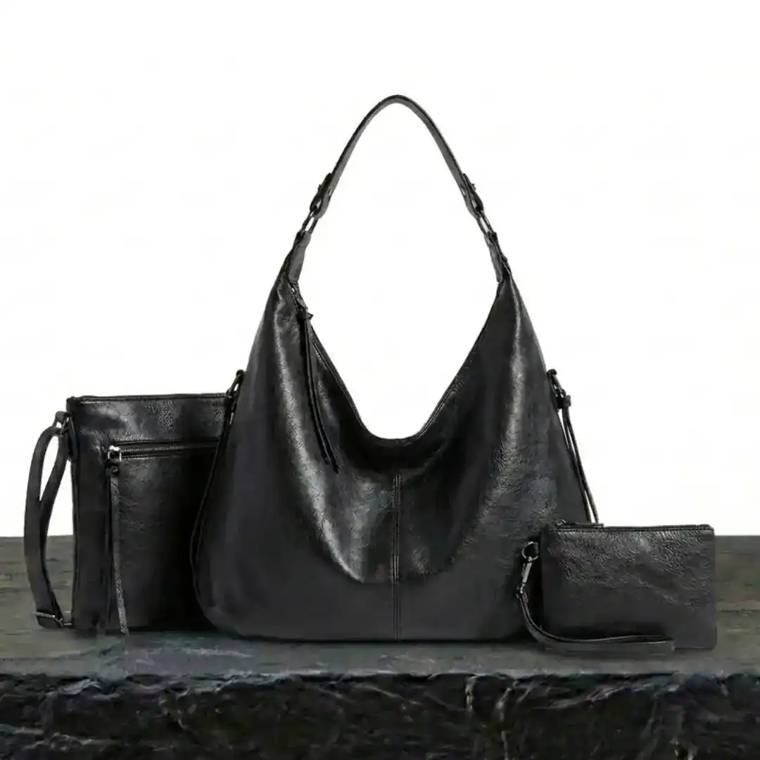 Conjunto 3 en 1 - Bolso holgado suave - Beige