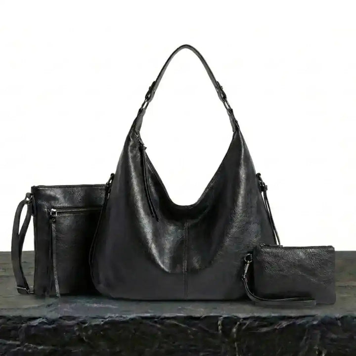 Conjunto 3 en 1 - Bolso holgado suave - Beige