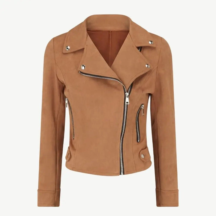 Chaqueta de entre tiempo con cremallera - Camel - Tienda Online