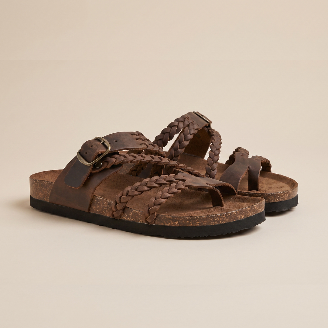 Sandalias de Piel Trenzada