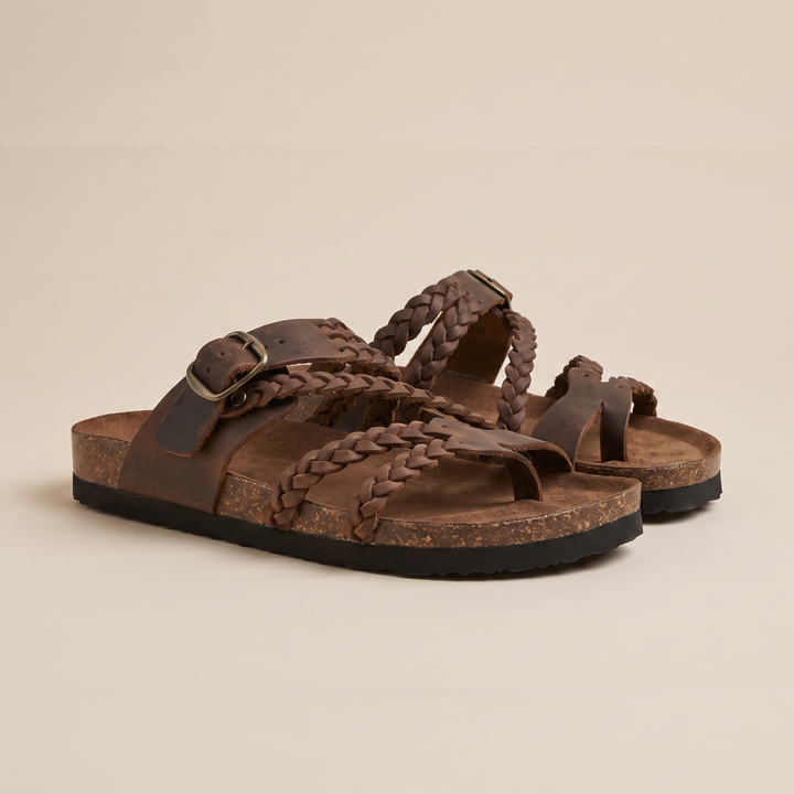 Sandalias de Piel Trenzada