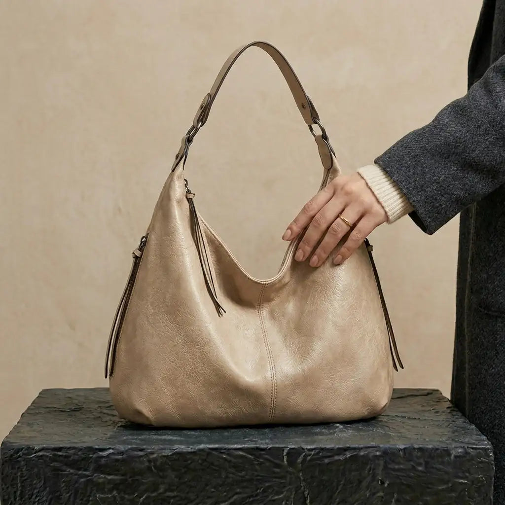 Conjunto 3 en 1 - Bolsa Holgada Suave - Beige