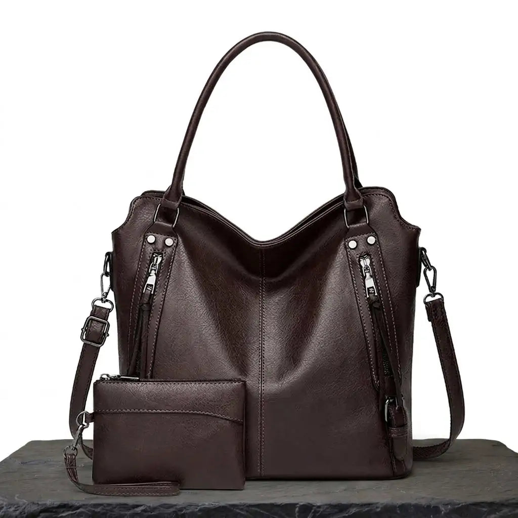 Bolsa Cognac Clásico Arion + Cartera de bolsillo GRATIS