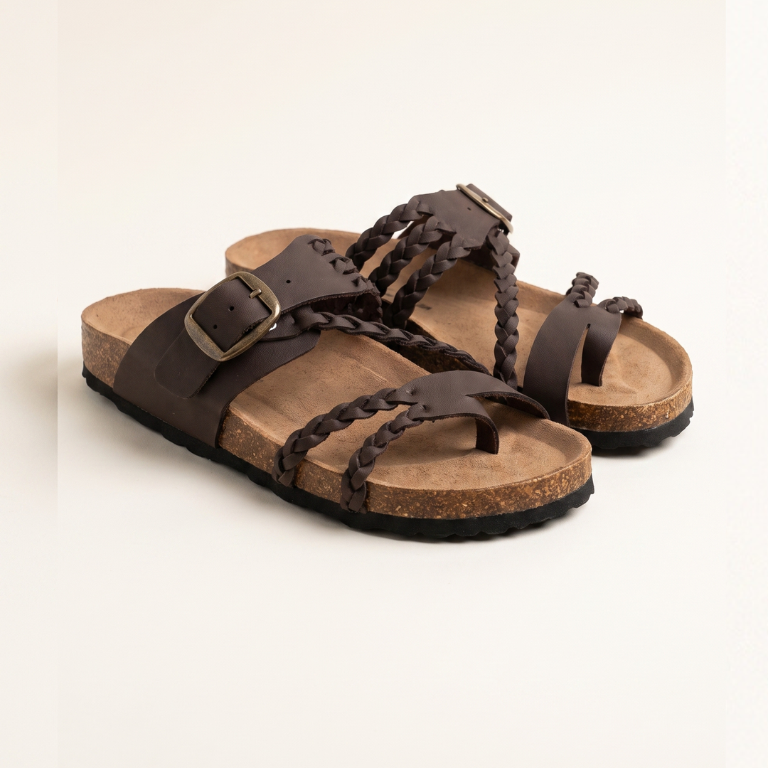 Sandalias de Piel Trenzada