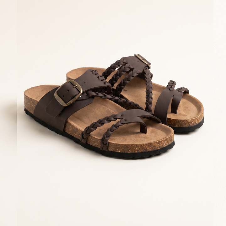 Sandalias de Piel Trenzada