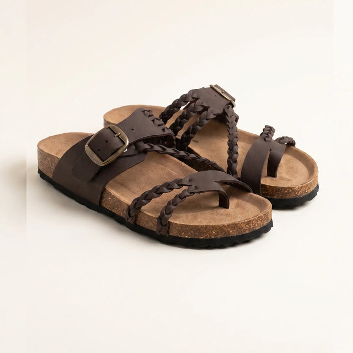 Sandalias de Piel Trenzada