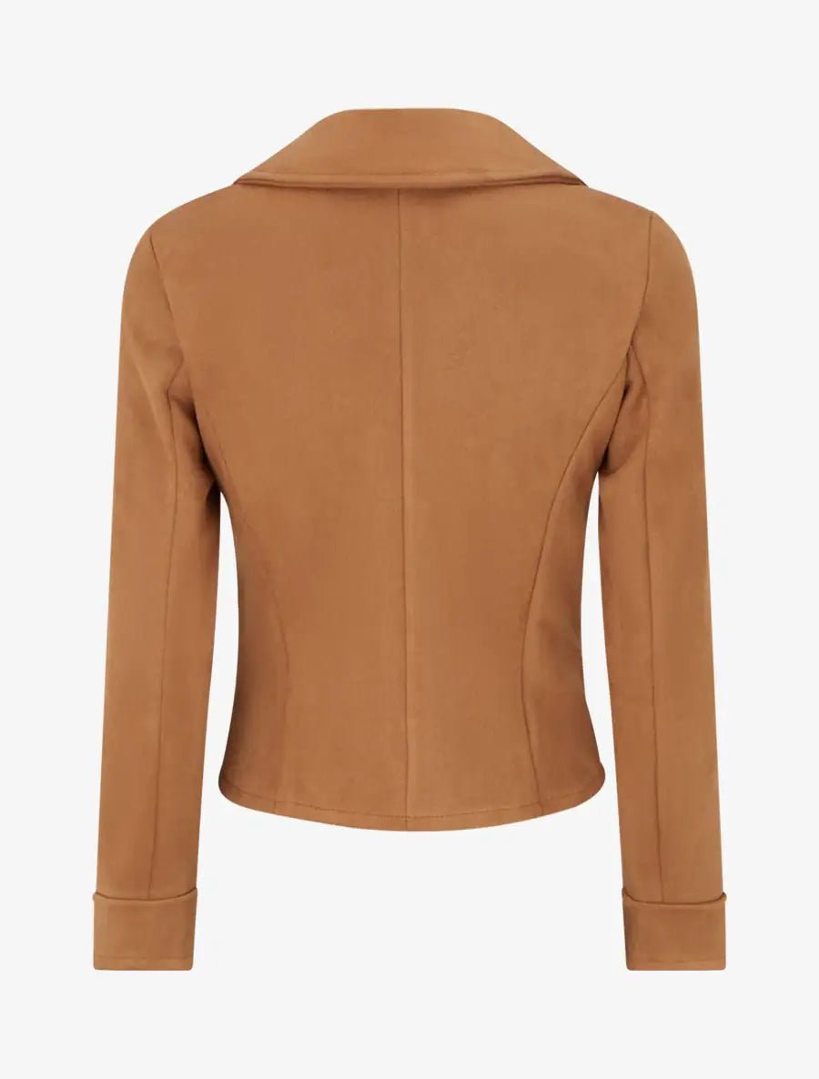 Chaqueta de entre tiempo con cremallera - Camel - Tienda Online