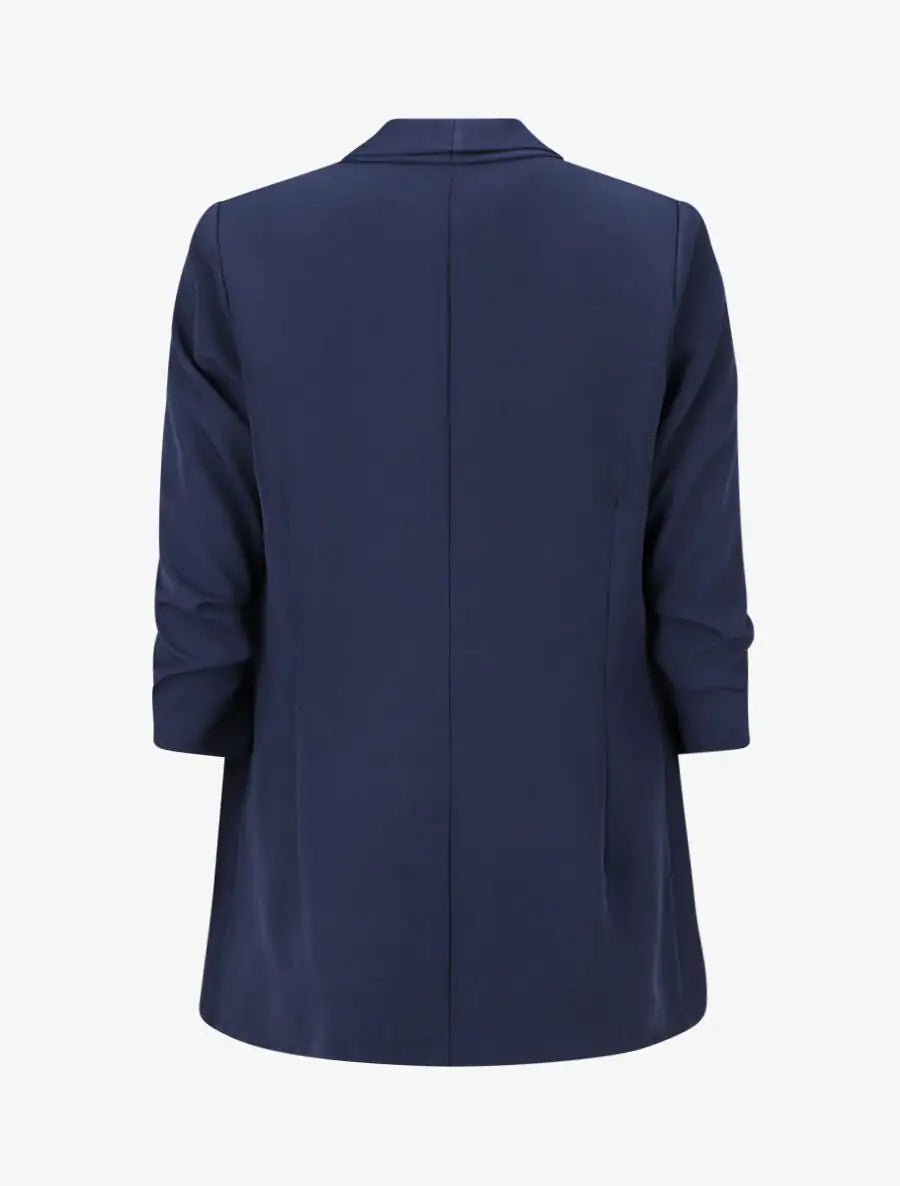 Blazer liso con mangas fruncidas - Tienda Online