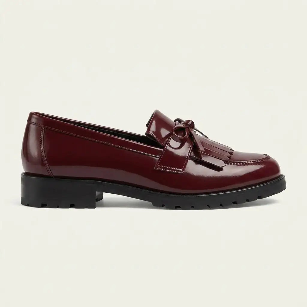 Cordelia | Mocasín de Taller con Detalle de Lazo - Tienda Online