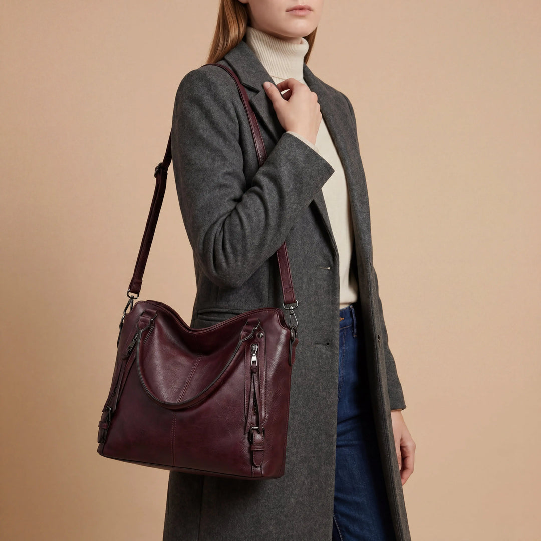 Bolsa Cognac Clásico Arion + Cartera de bolsillo GRATIS