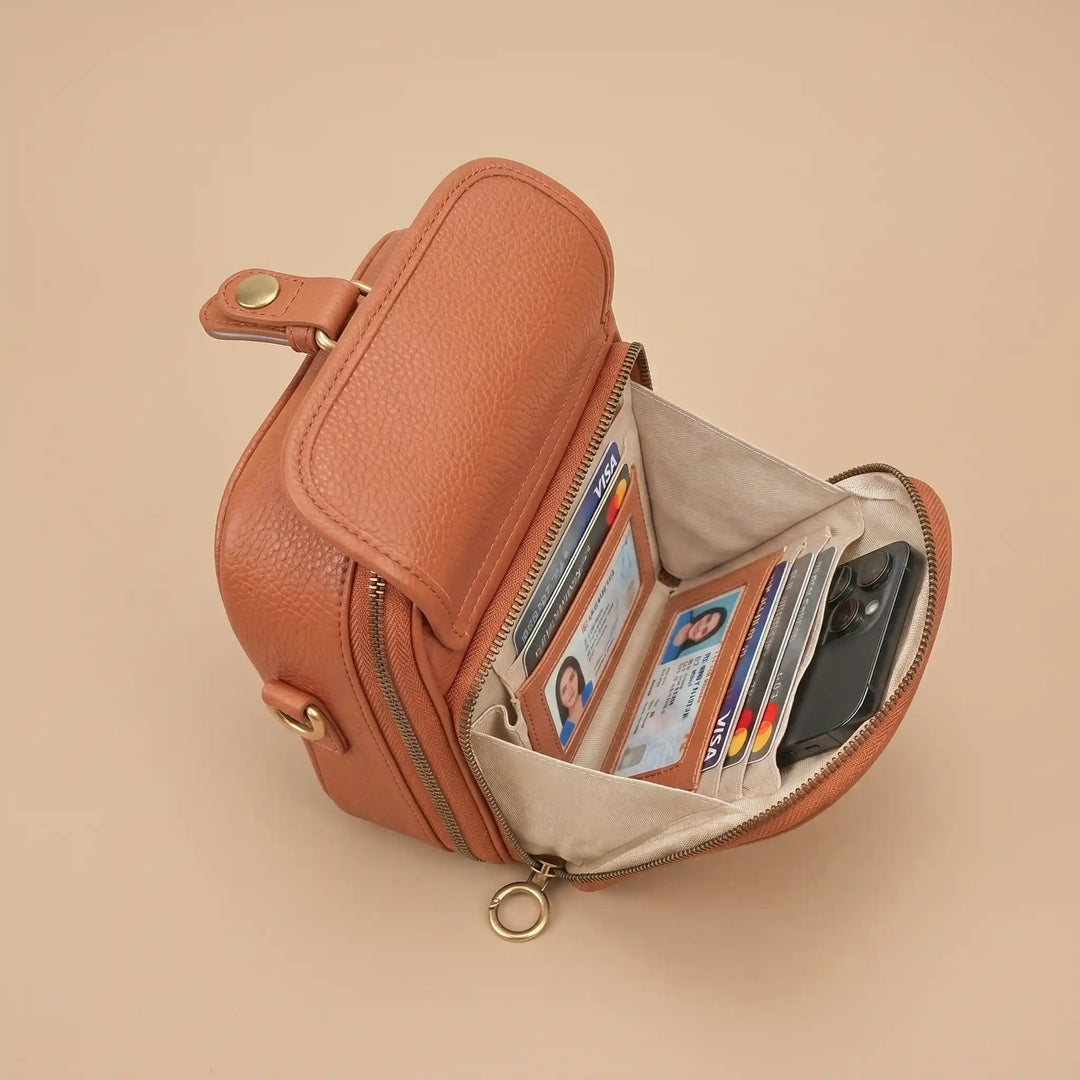 Cartera bandolera Prisma Marrón