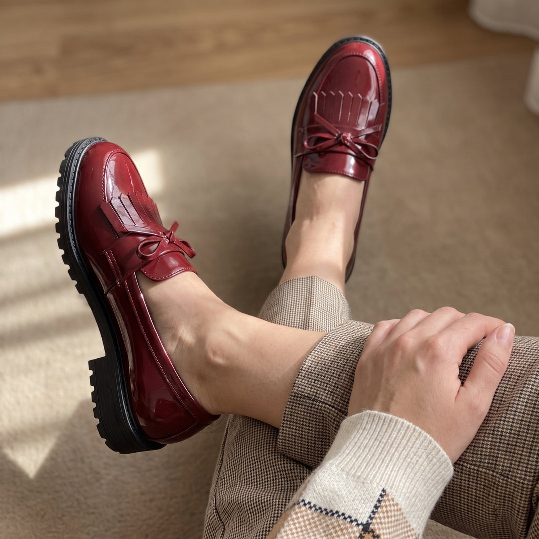 Cordelia | Mocasín de Taller con Detalle de Lazo