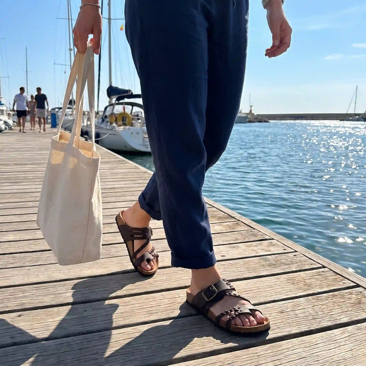 Sandalias de Piel Trenzada