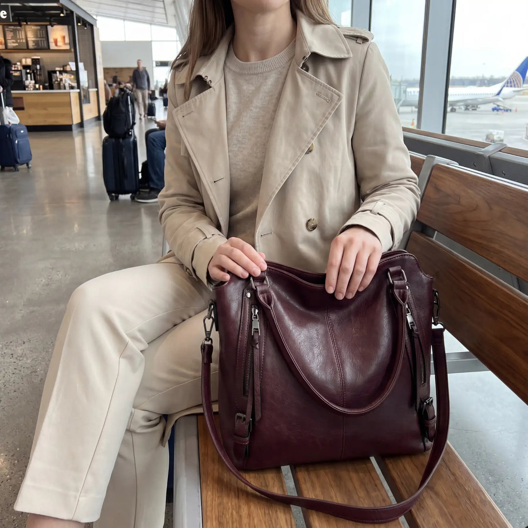 Bolsa Cognac Clásico Arion + Cartera de bolsillo GRATIS